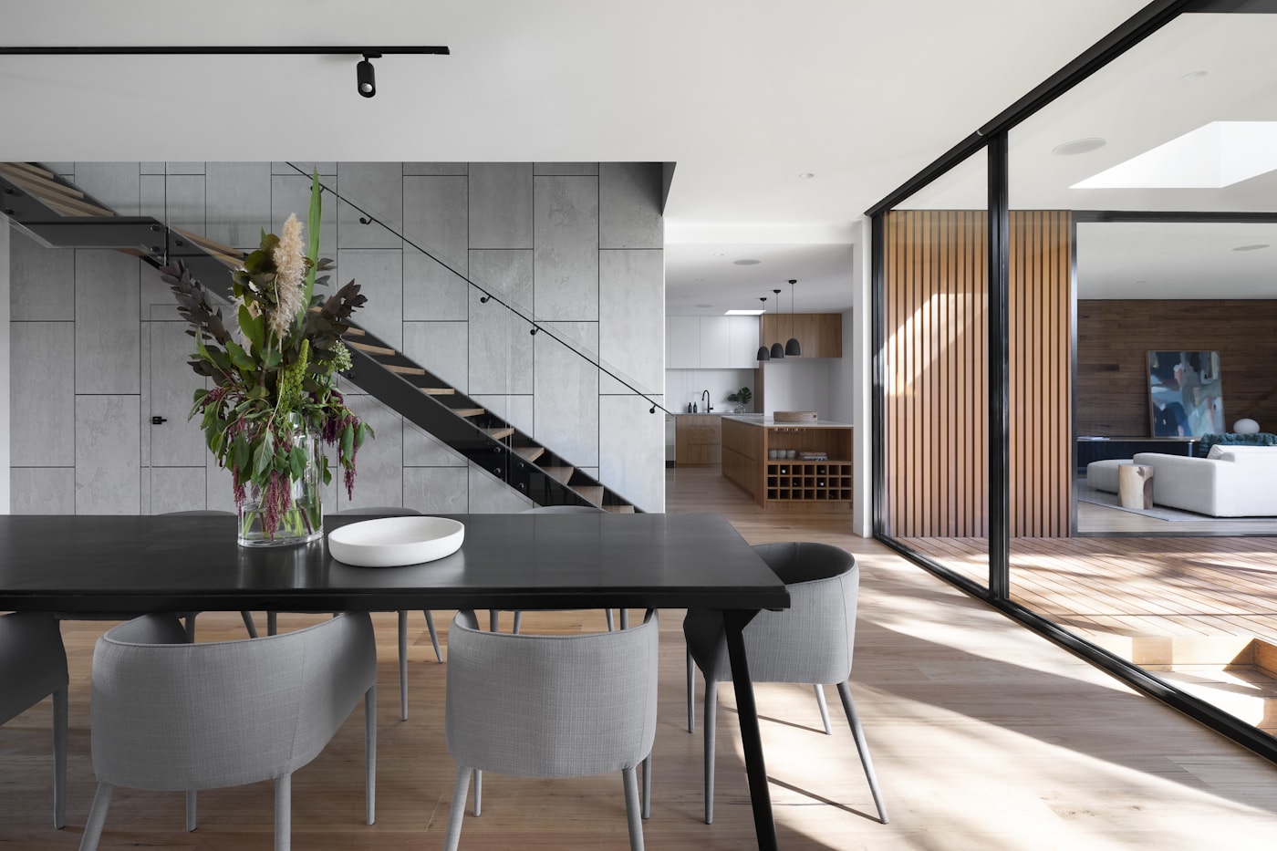 Carefully detailed contemporary dining interior